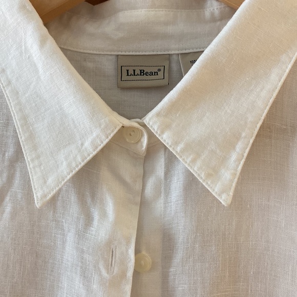 100 percent linen, off- white, short sleeve , relaxed fit - Picture 2 of 4